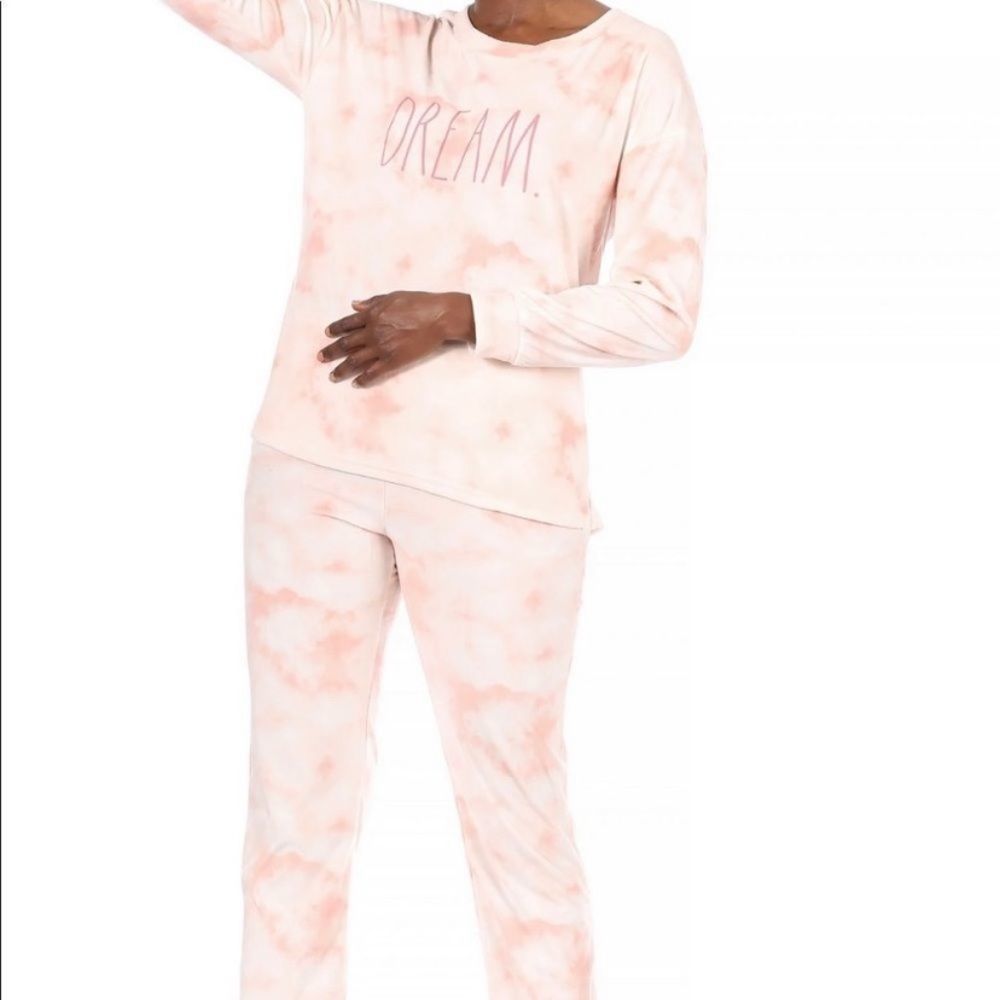 Rae Dunn pink tie dye soft pajama pants size medium